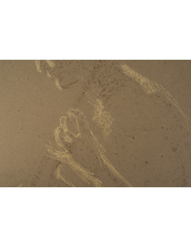纸本炭笔画，描绘了一位吉他手，20世纪。