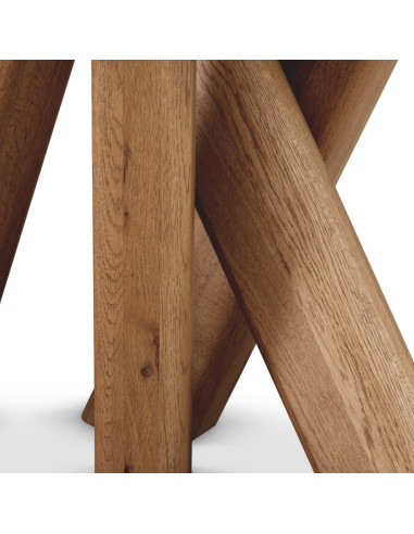 Contemporary-style oak side table