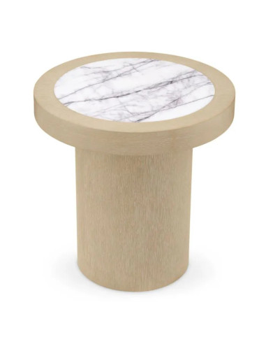 Contemporary side table in weathered...
