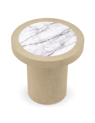 Contemporary side table in distressed...