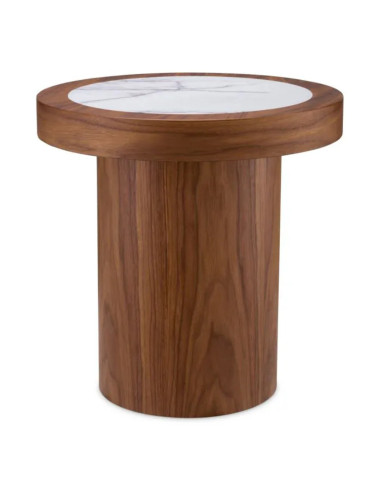 Contemporary side table in walnut...