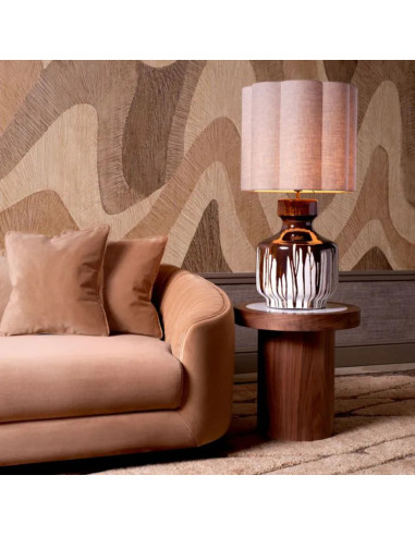 Contemporary side table in walnut...
