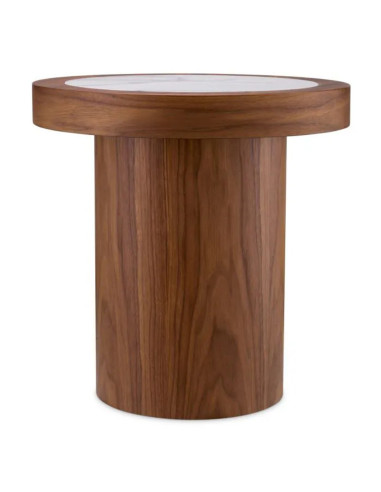 Contemporary side table in walnut...