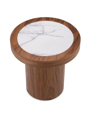 Contemporary side table in walnut...