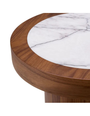 Contemporary side table in walnut...