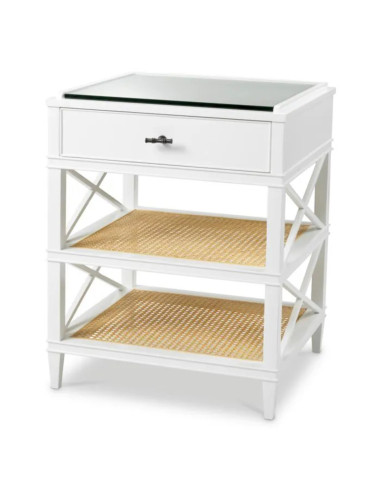 White side table in mahogany and...