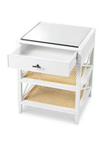 White side table in mahogany and...