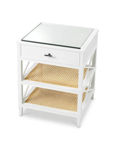 White side table in mahogany and...