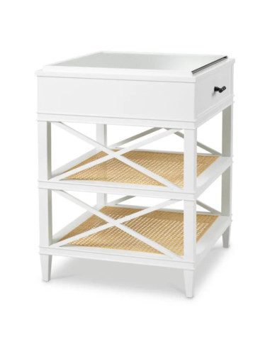 White side table in mahogany and...