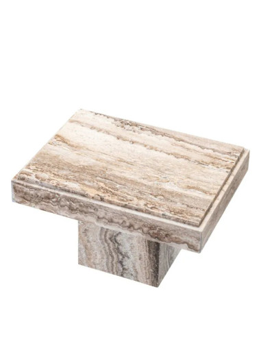 Side table in silver travertine,...