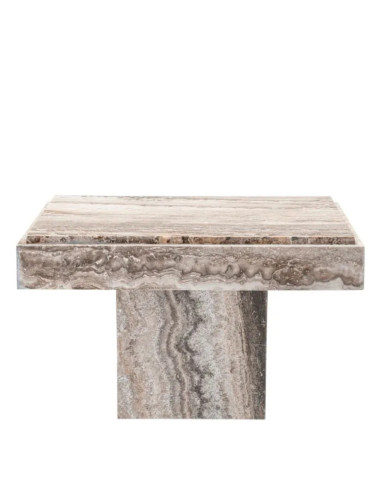 Side table in silver travertine,...