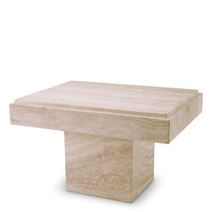 Beige travertine side...