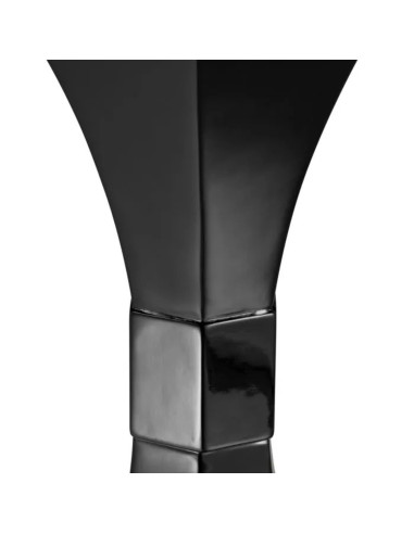 Black glass and wood side table,...