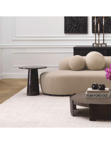 Round side table in grey marble,...