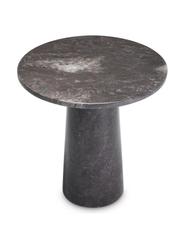 Round side table in grey marble,...