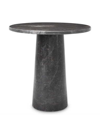 Round side table in gray marble,...