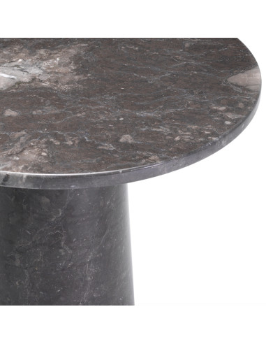 Round side table in gray marble,...