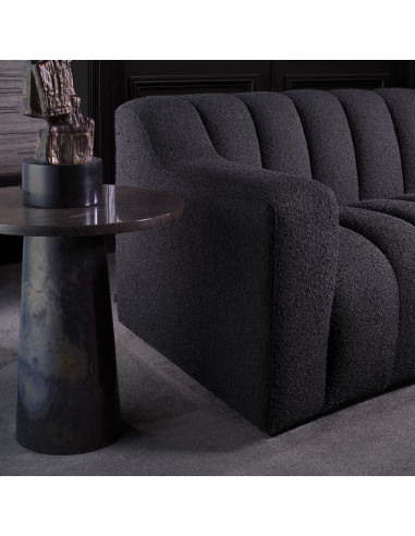 Round side table in grey marble,...