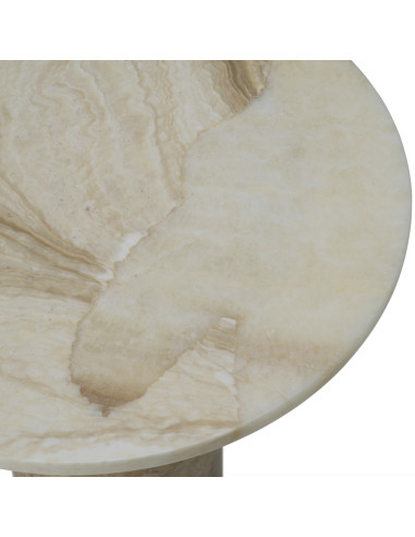 Round side table in natural onyx,...