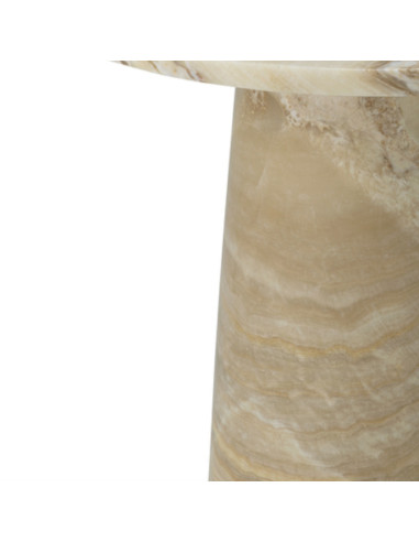Round side table in natural onyx,...