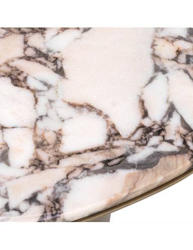 Side table in light marble with a...