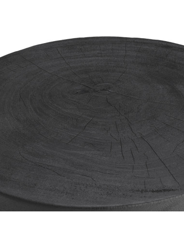 Round side table in burnt suar wood,...