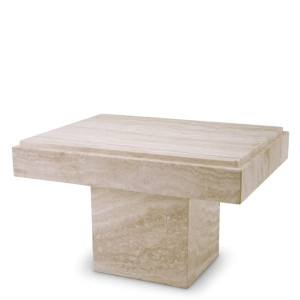 Rectangular travertine side...