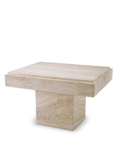 Rectangular travertine side table,...