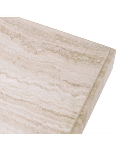Rectangular travertine side table,...
