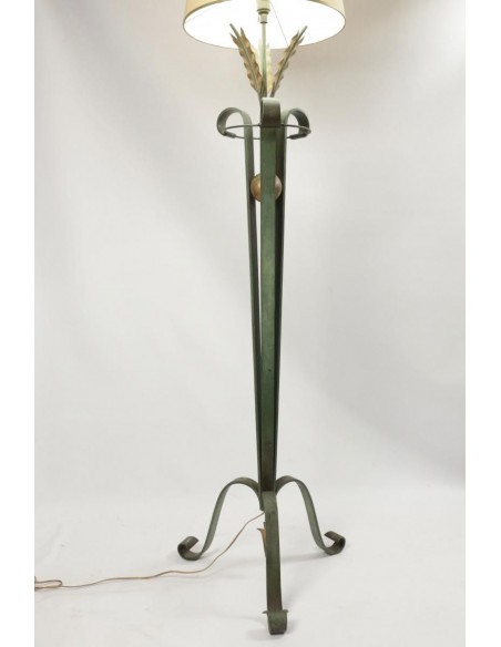 Wrought iron floor lamp from the 1940s