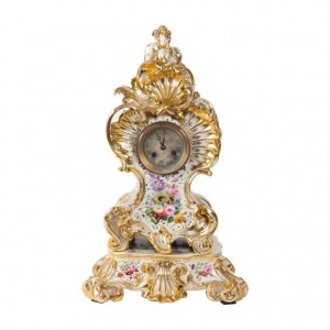 Pendule Napoleon III De Style Louis XV De Jacob Petit En Porcelaine De Paris