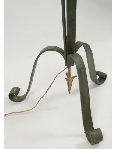 Wrought iron floor lamp from the 1940s