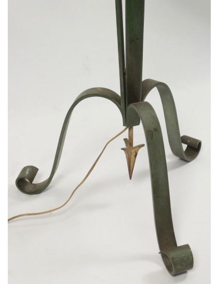 Lampadaire en fer forgé des années 1940