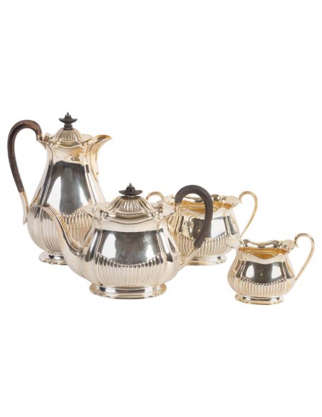 Juego de té y café plateado