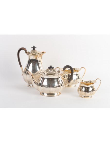 Juego de té y café plateado