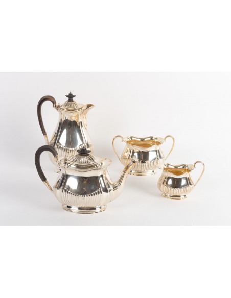 Juego de té y café plateado