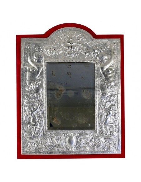 Silver-plated mirror 19th century Napoleon III