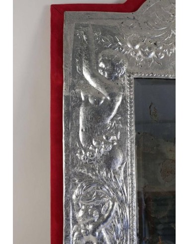 Silver-plated mirror 19th century Napoleon III