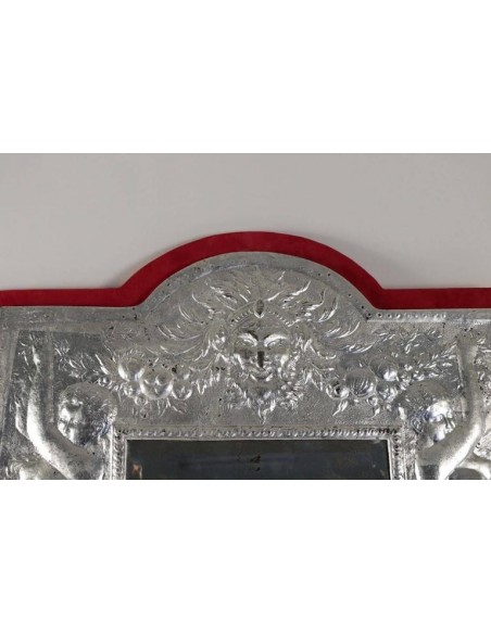 Silver-plated mirror 19th century Napoleon III