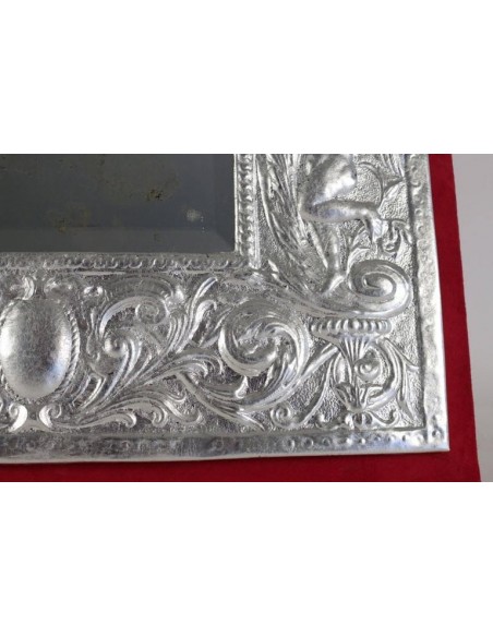 Silver-plated mirror 19th century Napoleon III