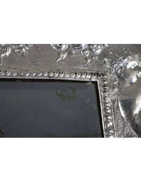 Silver-plated mirror 19th century Napoleon III