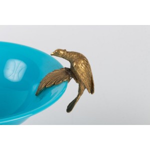 Turquoise blue opaline cut bronze 2