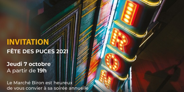 La soirée annuelle des Puces de Paris Saint-Ouen le jeudi 7 octobre 2021 à partir de 19h.